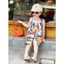 Yếm jumpsuit vải thô hoa lá TB342 - Đồ bộ bé gái Bộ hai dây bé gái xinh xắn