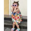 Yếm jumpsuit vải thô hoa lá TB342 - Đồ bộ bé gái Bộ hai dây bé gái xinh xắn