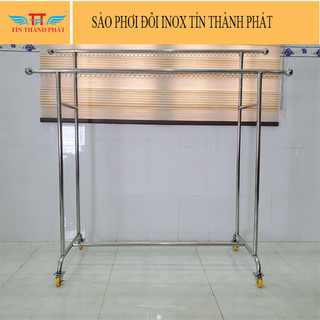 Sào phơi đồ inox đôi Tín Thành Phát, khung chắc chắn, bền bỉ, chống gỉ sét, dễ dàng lắp ráp