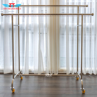 Sào phơi đồ inox đôi Tín Thành Phát, khung chắc chắn, bền bỉ, chống gỉ sét, dễ dàng lắp ráp