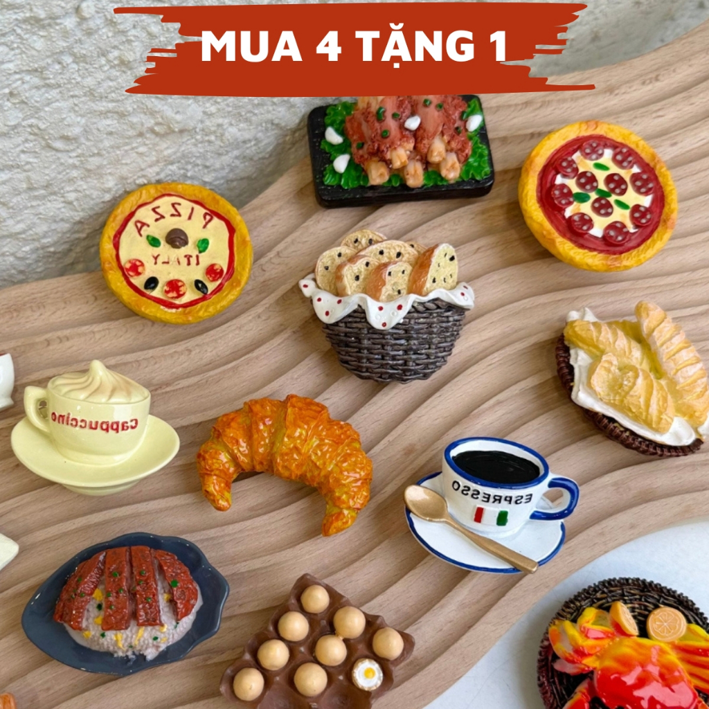 Nam châm tủ lạnh hít dán dính gắn cửa tủ cánh cửa trang trí bếp phong cách ẩm thực Nhà Niêu