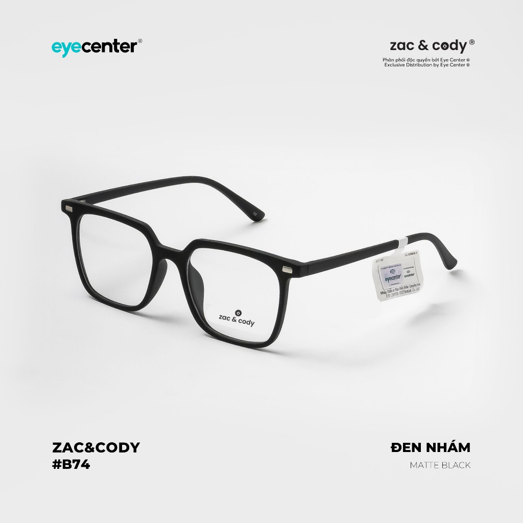 Ảnh Gọng kính cận nam nữ chính hãng ZAC&CODY B74S nhựa dẻo siêu nhẹ nhập khẩu by Eye Center Vietnam 4