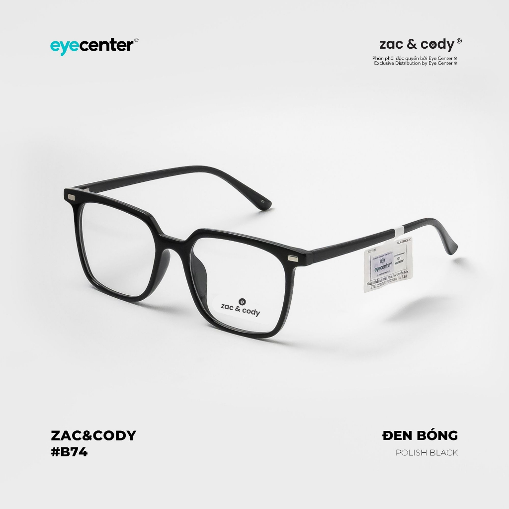 Ảnh Gọng kính cận nam nữ chính hãng ZAC&CODY B74S nhựa dẻo siêu nhẹ nhập khẩu by Eye Center Vietnam 3