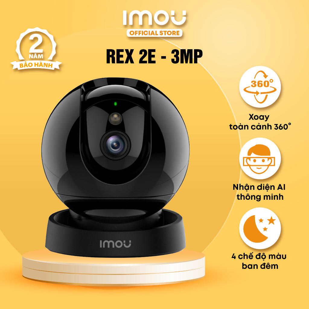 Ảnh Camera Wifi trong nhà Imou Rex 2E I 3MP/5MP | IPC-GK2DP-5C0WE I Tua theo điểm | Phát hiện chuyển động 2