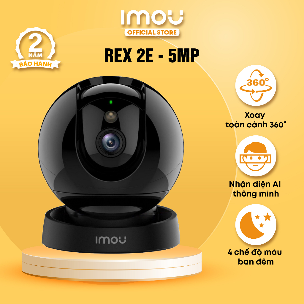 Ảnh Camera Wifi trong nhà Imou Rex 2E I 3MP/5MP | IPC-GK2DP-5C0WE I Tua theo điểm | Phát hiện chuyển động 1