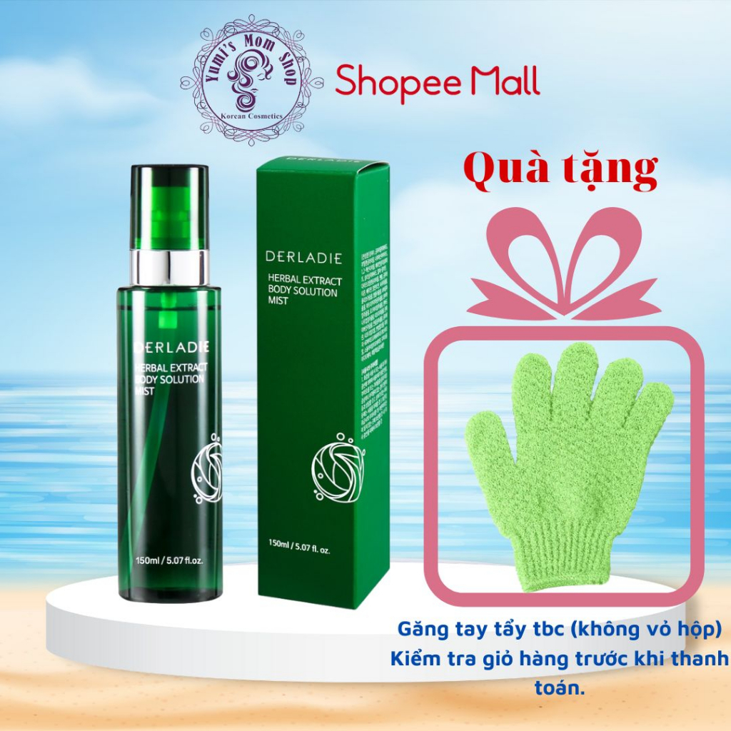 Có bao nhiêu công dụng trong xịt body Derladie Herbal Extract Body Solution Mist?
