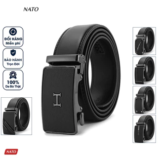 Thắt Lưng Nam AP Khóa Tự Động Da Bò Cao Cấp Đẹp Công Sở Thời Trang Đi Làm Học Dây Nịt Khóa Tăng NATO