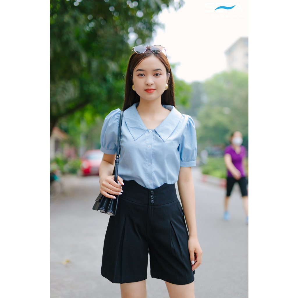 Ảnh Quần sooc công sở nữ cạp cách điệu 1