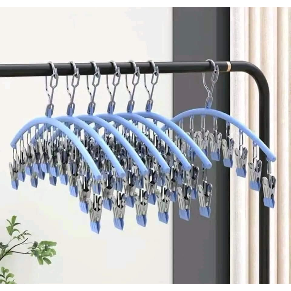 Móc phơi treo quần áo 10 kẹp tiết kiệm diện tích hót hít có hàng