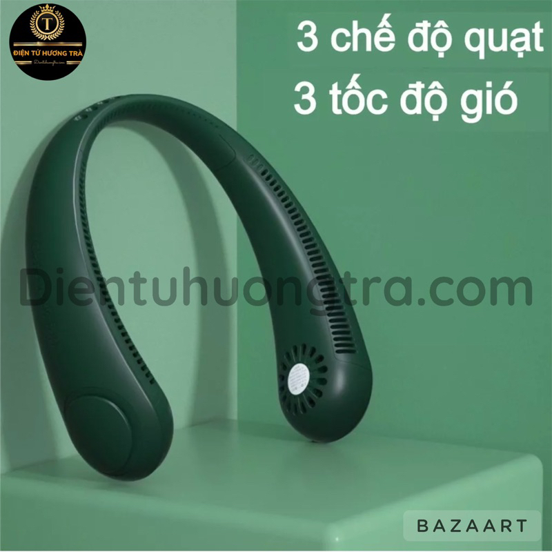 Quạt Đeo Cổ Thể Thao Không Cánh Tốc Độ Mạnh