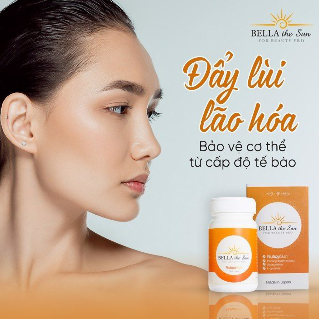 Viên Uống Chống Nắng Và Sáng Da Bella The Sun Nhật Bản Hộp 30 Viên