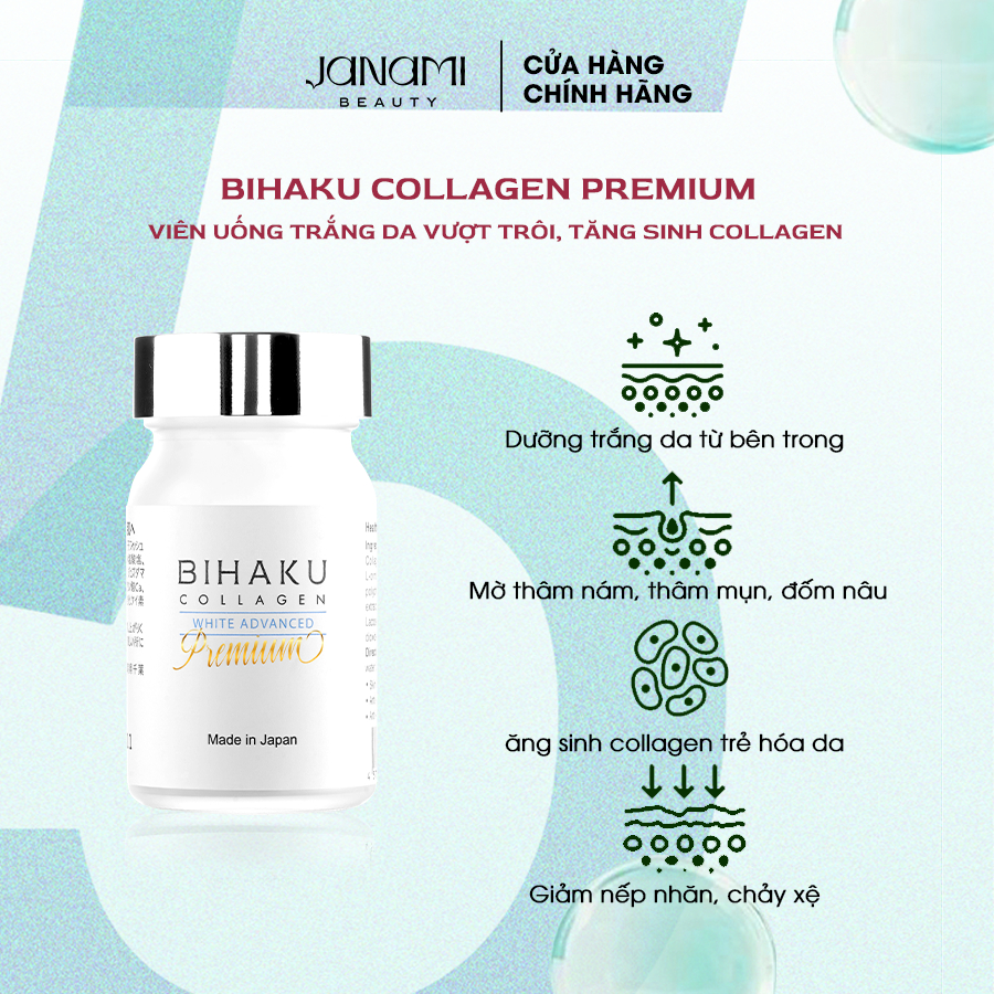 Ảnh Bộ đôi bảo vệ da, giúp trắng sáng ngừa tia UV Bihaku Collagen 30v và Bella The Sun 30v của Nhật Bản 2
