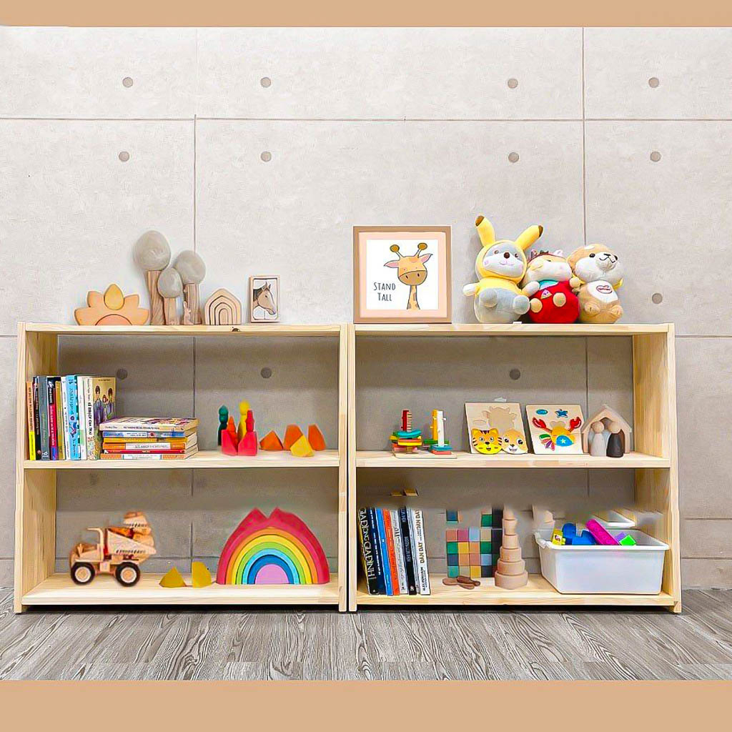 Giá Để Đồ Chơi Cho Bé Bằng Gỗ 2 Tầng Montessori Kích Thước Tiêu Chuẩn Mầm  Non | Shopee Việt Nam