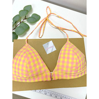 Áo bra Hebe buộc dây cổ caro màu sắc - Design by Mimi House