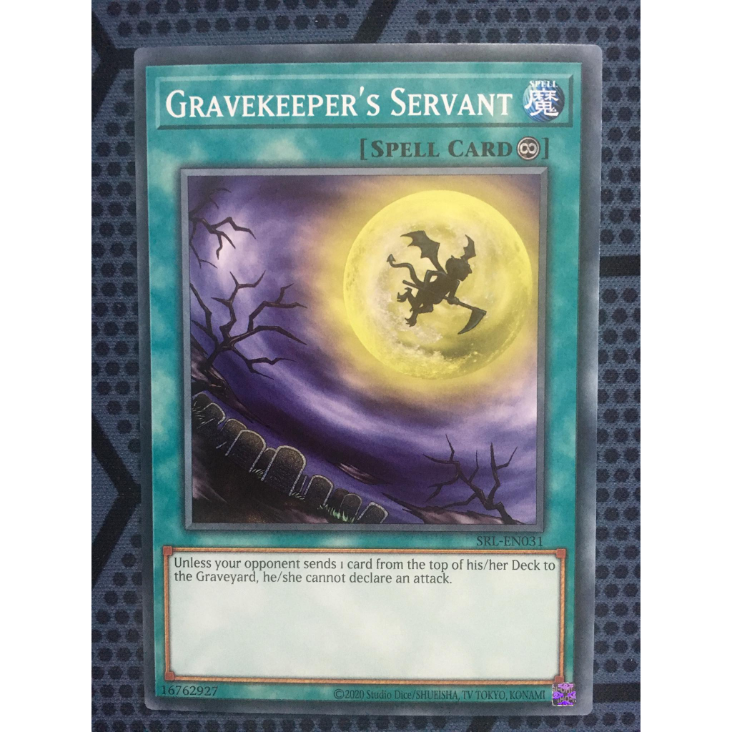 Bài yugioh thời đầu duel monster Gravekeeper's Servant SRLEN031