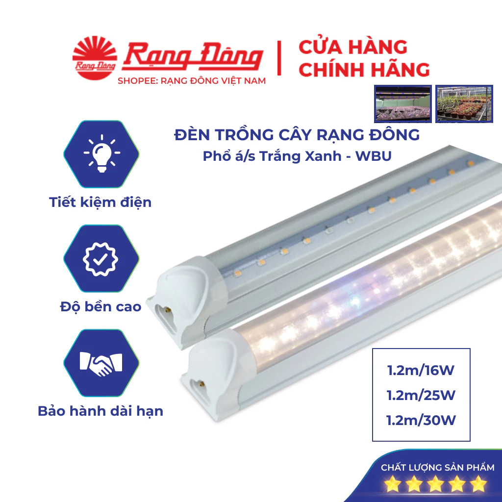 Đèn Led trồng cây Rạng Đông chuyên dụng cho trồng rau , trồng lan và cây dược liệu Rạng Đông