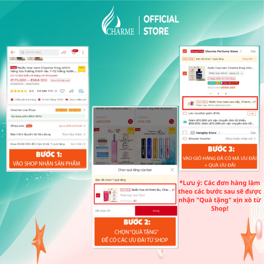 Ảnh Nước hoa nam lưu hương lâu, Charme King, dòng nước hoa chính hãng, hương gỗ hương đầy lôi cuốn, 20ml 4