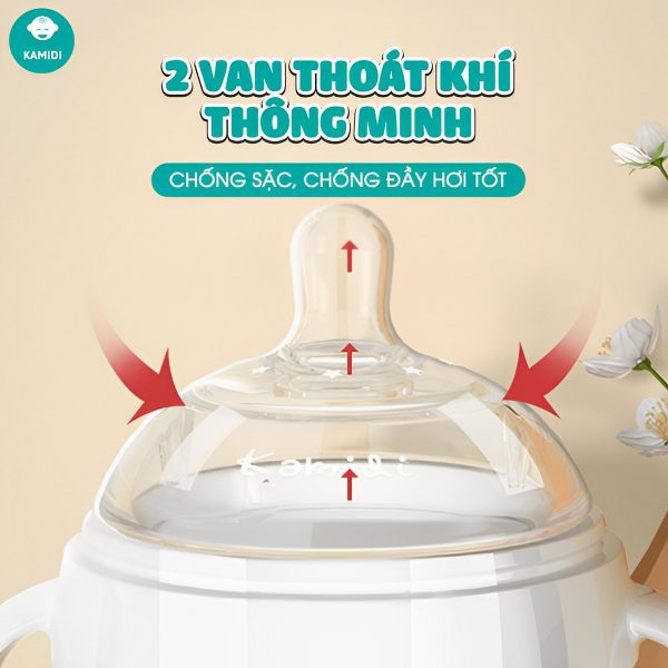 Ảnh Bình Sữa Kamidi Chất Liệu Silicon Trắng Dung Tích 150ml/250ml 4