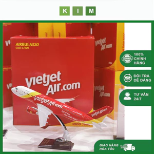 Mô hình máy bay Vietjet - Mô hình máy bay trưng bày 1:200 A320