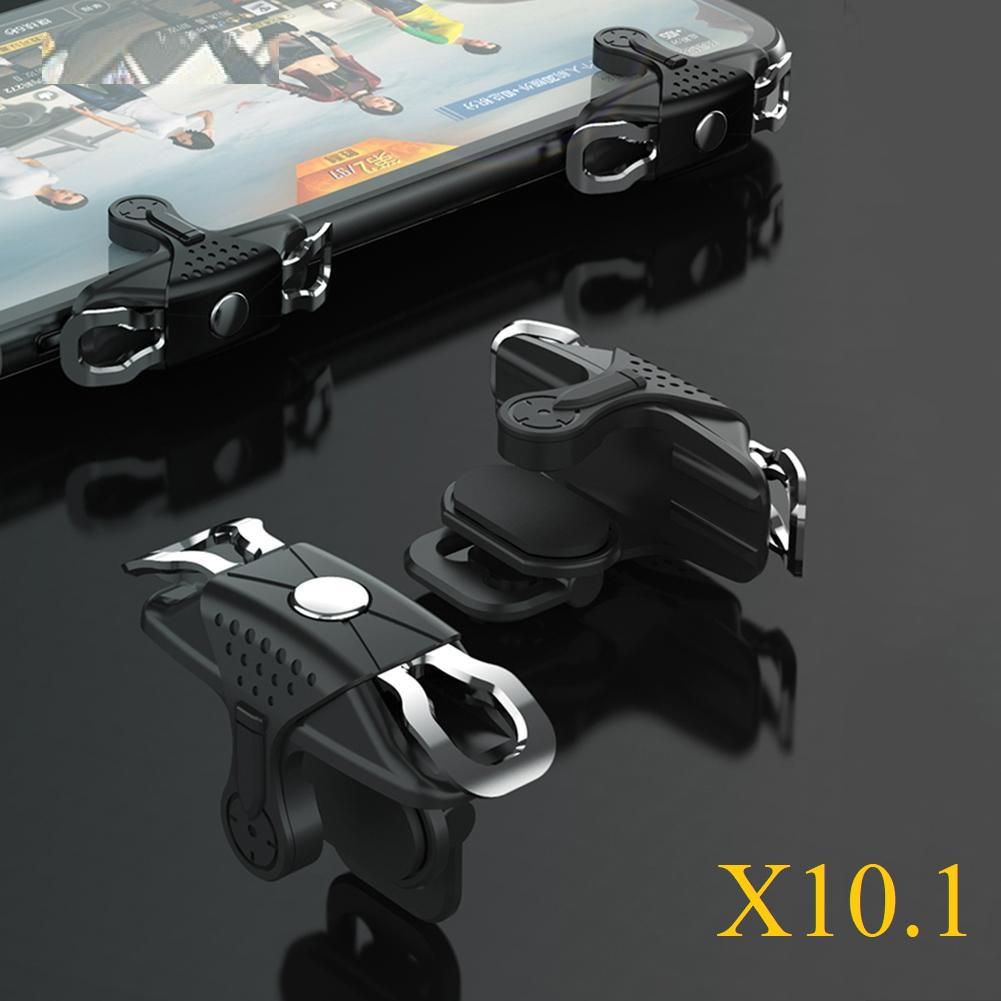 Nút  bắn Pubg,FF, ROL,..siêu nhạy, nút bấm X10.1 gắn chơi game điện thoại Tặng 4 găng tay chơi game chống mồ hôi gami