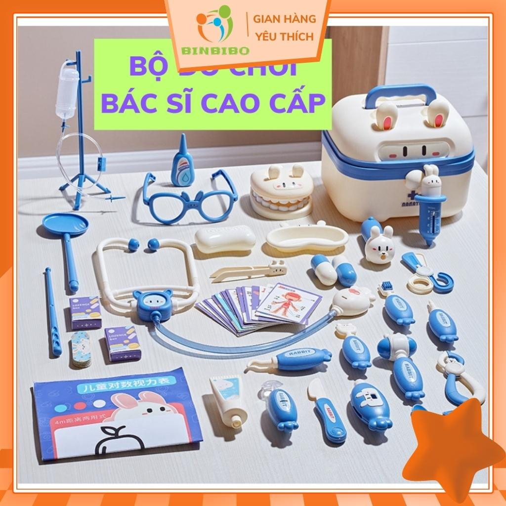 Đồ chơi bác sĩ cho bé trai gái cao cấp, mô phỏng thiết bị y tế thật, đồ chơi trẻ em nhập vai - Binbibo