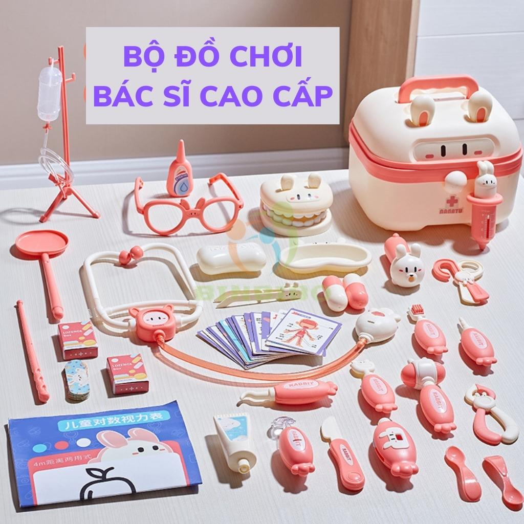 Đồ chơi bác sĩ cho bé trai gái cao cấp, mô phỏng thiết bị y tế thật, đồ chơi trẻ em nhập vai - Binbibo
