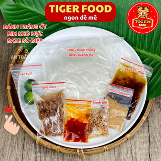 Bánh tráng trộn ớt rim TIGER FOOD Bánh tráng phơi sương rìa trộn ớt rim full topping Siêu Phẩm ai cũng phải thử