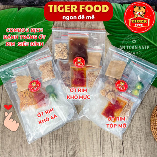 Bánh tráng trộn ớt rim TIGER FOOD Bánh tráng phơi sương rìa trộn ớt rim full topping Siêu Phẩm ai cũng phải thử