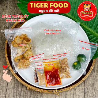 Bánh tráng trộn ớt rim TIGER FOOD Bánh tráng phơi sương rìa trộn ớt rim full topping Siêu Phẩm ai cũng phải thử