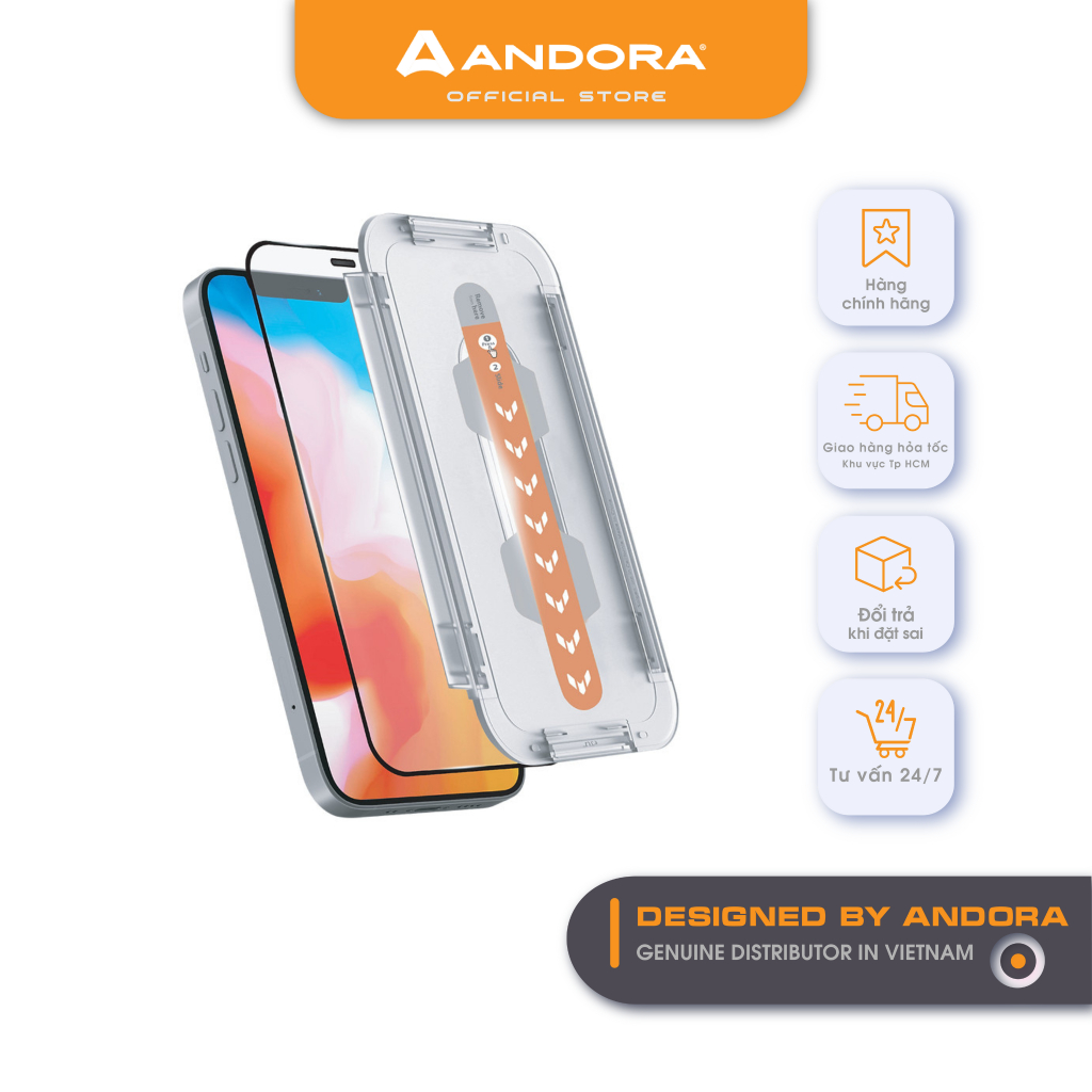 Kính cường lực ANDORA Peak-kit chống nhìn trộm có khung tự dán cho ...