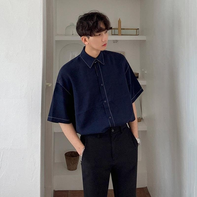 Áo Sơ mi Tay ngắn HIDELOVE CVC - Giá sỉ Unisex