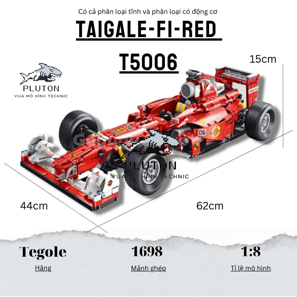 Mô hình lắp ráp siêu xe technic tỉ lệ 1:18 McLaren F1 Formula T5006 ...
