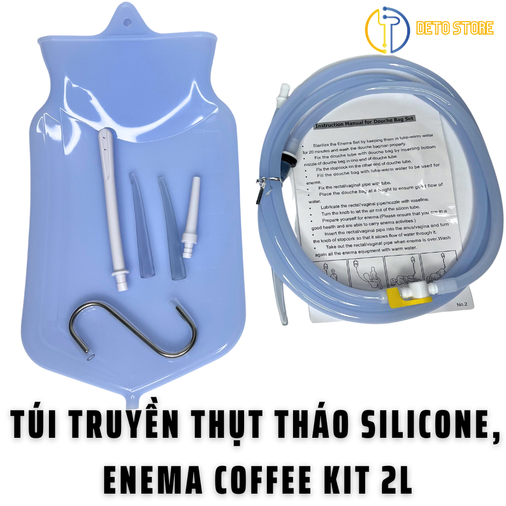 Thụt tháo đại tràng, bộ thải độc cà phê, túi thụt tháo đại tràng, enema coffee thải độc cà phê