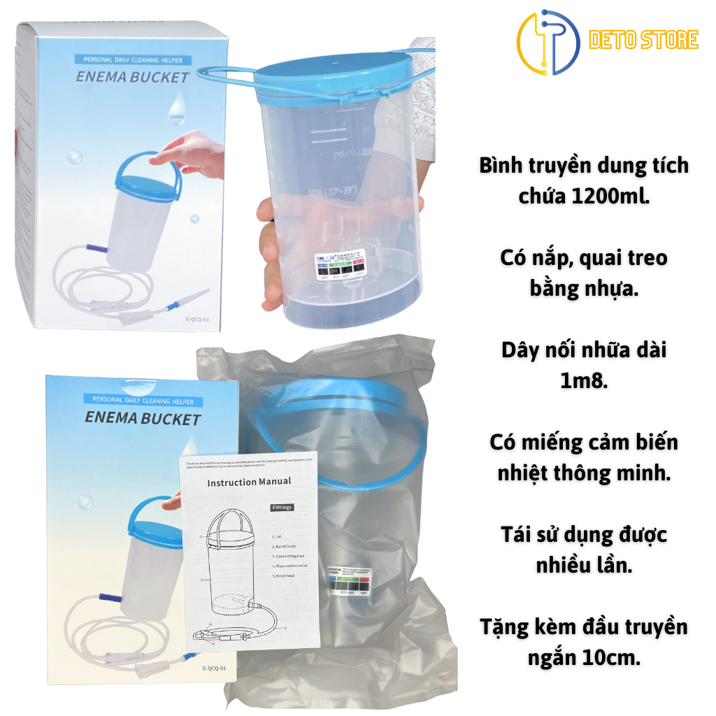 Combo Thải Độc Đại Tràng 45 ngày (1 bình truyền, 45 túi lọc, 20 dây truyền, 1 gel) tặng 500g Cafe