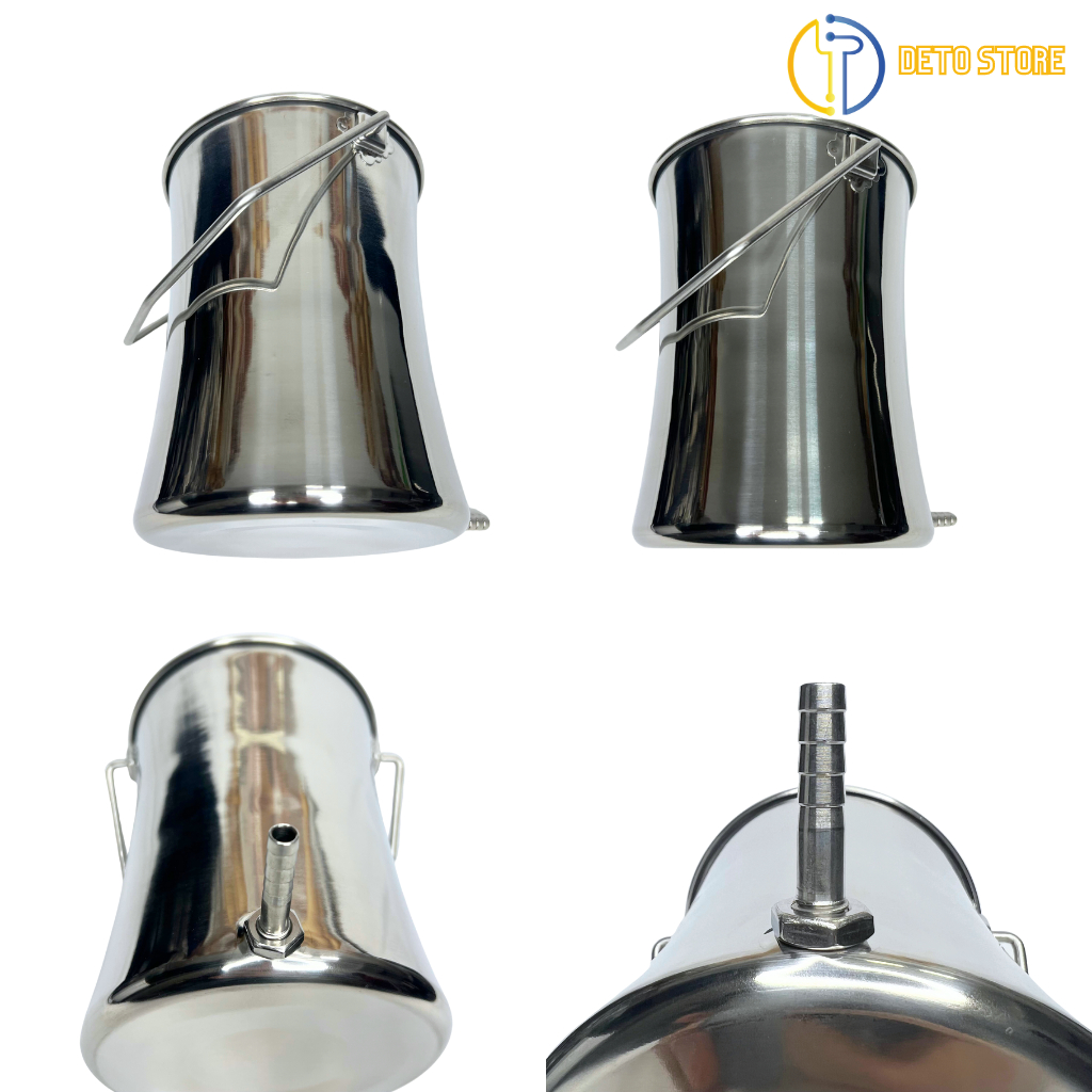 Bộ thải độc cà phê Inox 304, Bình truyền INOX thụt tháo đại tràng, enema coffee kit thép không gỉ