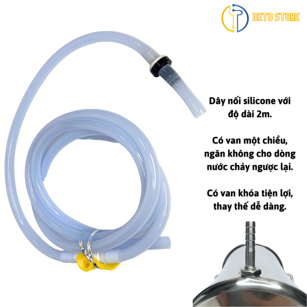 Bộ thải độc cà phê Inox 304, Bình truyền INOX thụt tháo đại tràng, enema coffee kit thép không gỉ