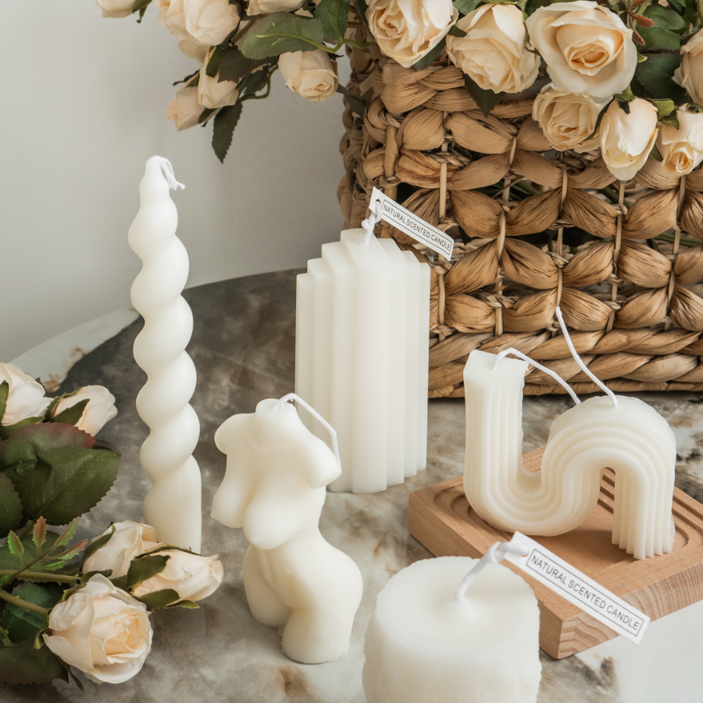 Nến thơm, nến decor trang trí phòng khách phong cách Hàn Quốc Vintage