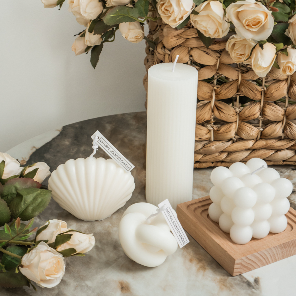 Nến thơm, nến decor trang trí phòng khách phong cách Hàn Quốc Vintage
