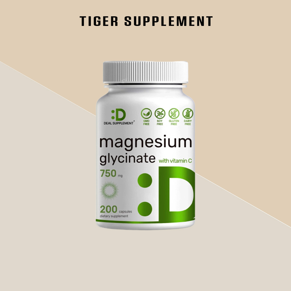 Deal Supplement Magnesium Glycinate 750mg With Vitamin C(200 Viên) Hỗ Trợ Tăng Sức Đề Kháng