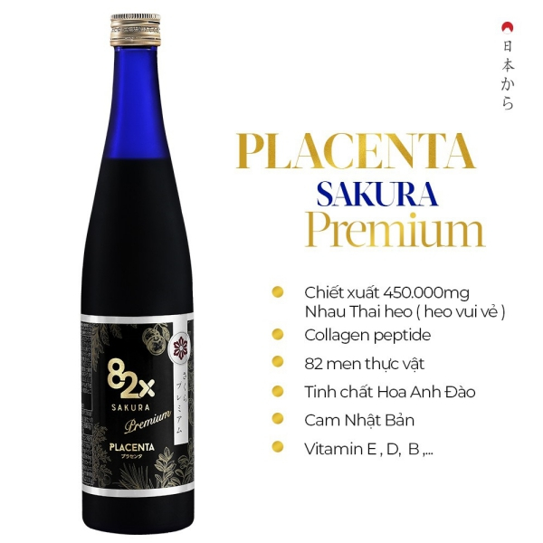 Nước Uống Đẹp Da 82X Collagen Và Placenta Nhật Bản Dòng Classic Và Sakura Premium