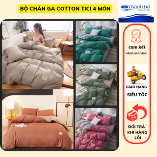 Bộ chăn ga gối cotton tici hàng nhập khẩu cao cấp