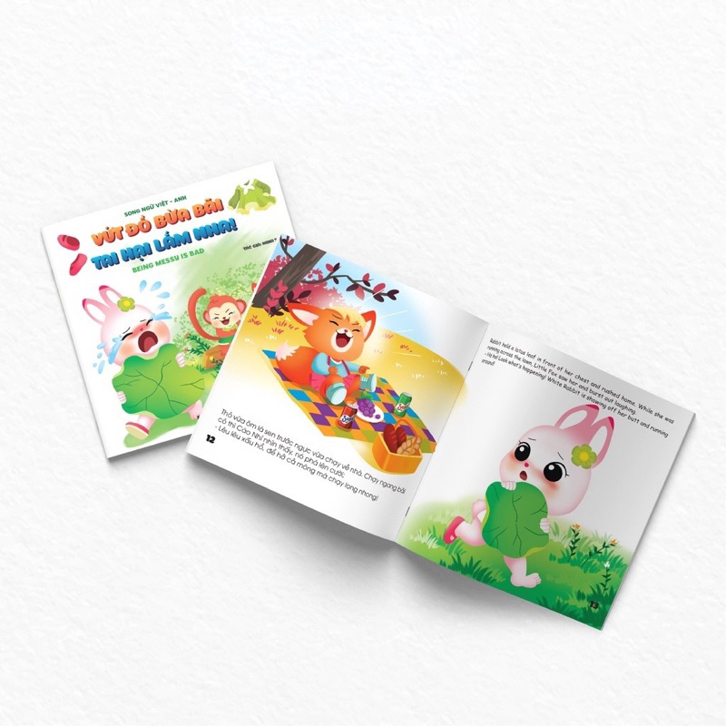 Ảnh Sách-Bộ 10 cuốn Truyện Tranh Ehon Ươm Mầm Tính Cách Kĩ Năng Sống - Bộ 10 cuốn Song ngữ Việt Anh 4