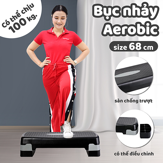 BG-Bục dậm nhảy tập aerobic step giảm cân toàn thân hiệu quả,có thể điều chỉnh