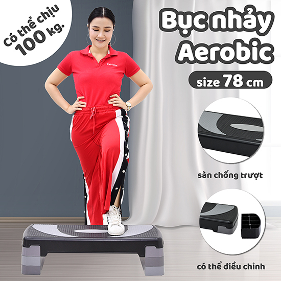 Ảnh Bục tập aerobic dậm nhảy toàn thân Size 68-72-78-110cm thể dục điều chỉnh độ cao 2