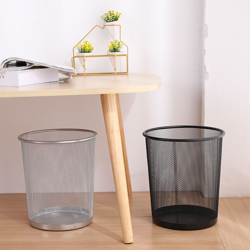 Sọt rác văn phòng, thùng rác lưới tròn kim loại | Shopee Việt Nam