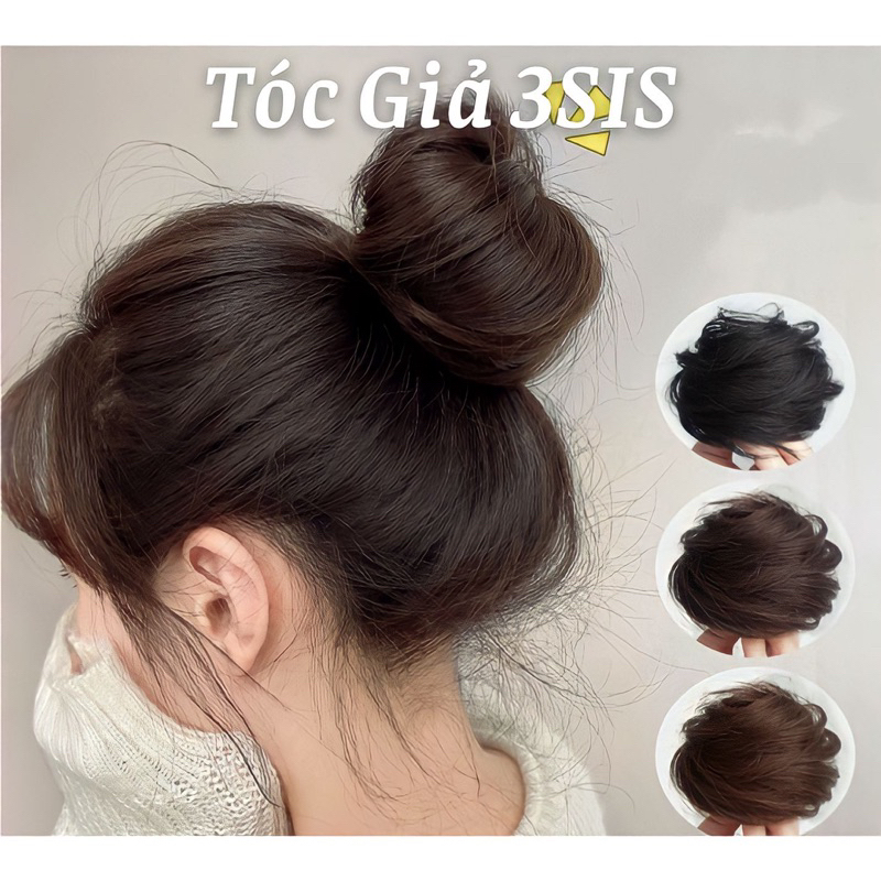 Búi tóc củ tỏi, búi tóc giả, tóc giả búi tròn cột chun gọn nhẹ | Shopee ...