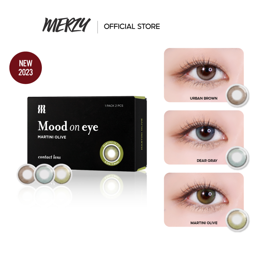 [NEW] Kính Áp Tròng, Lens Mắt Màu Tự Nhiên, Cao Cấp Hàn Quốc Merzy Mood On Eye Contact Lens