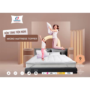 Đệm - Topper Microfiber / PE tấm làm mềm đệm Hanvico Chuẩn Khách sạn 5 Sao
