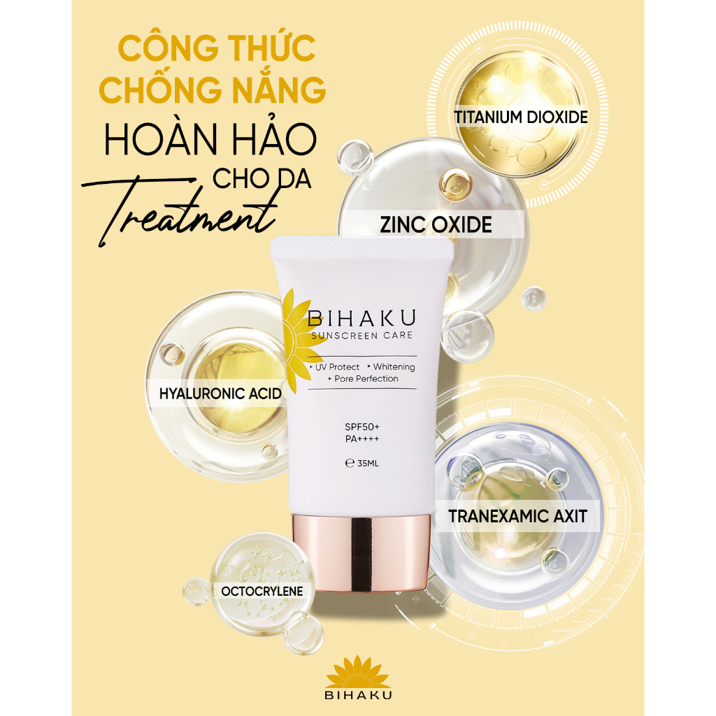 Ảnh Bộ đôi chống nắng toàn diện và dưỡng trắng da ngừa lão hoá chuyên sâu từ Nhật Bản Bella The Sun 30v và Bihaku Sunscreen 4