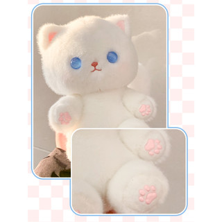 [SẴN] Doll thú 20cm có tai và đuôi - Búp bê mèo bông không thuộc tính 20cm có xương